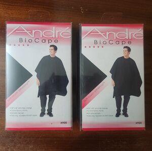🆕️(2) Andre MicroSilk Collection Hair Cutting Capes - Black 56x60, Extra Large